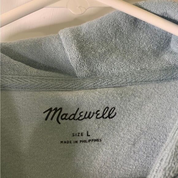Madewell Large Blue Terry Towel Hoodie - Picture 6 of 8